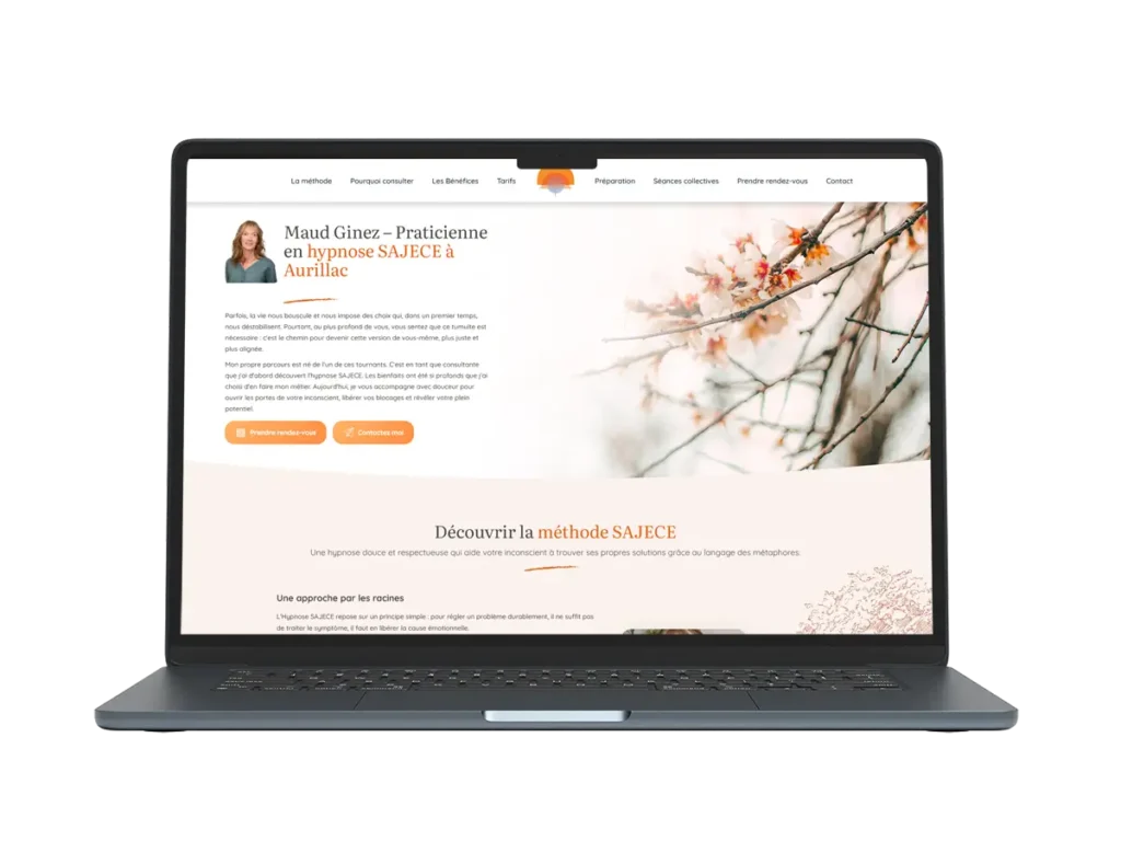 Création d’un site vitrine one-page pour praticienne en hypnose à Aurillac (Cantal) Création d’un site vitrine one-page pour praticienne en hypnose à Aurillac (Cantal)